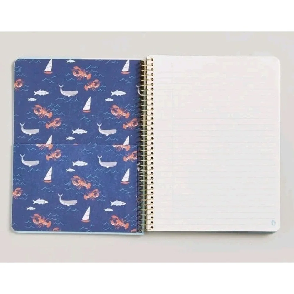 NWT Spartina 449 Northeastern Harbors Ruled Notebook 6.5x8.5‎ Preppy Seaside